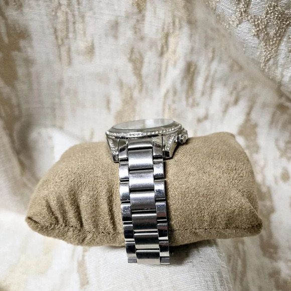 Michael Kors Blair Steel 39mm Chronograph Silver Dial Ladies Quartz Watch - Picture 12 of 16